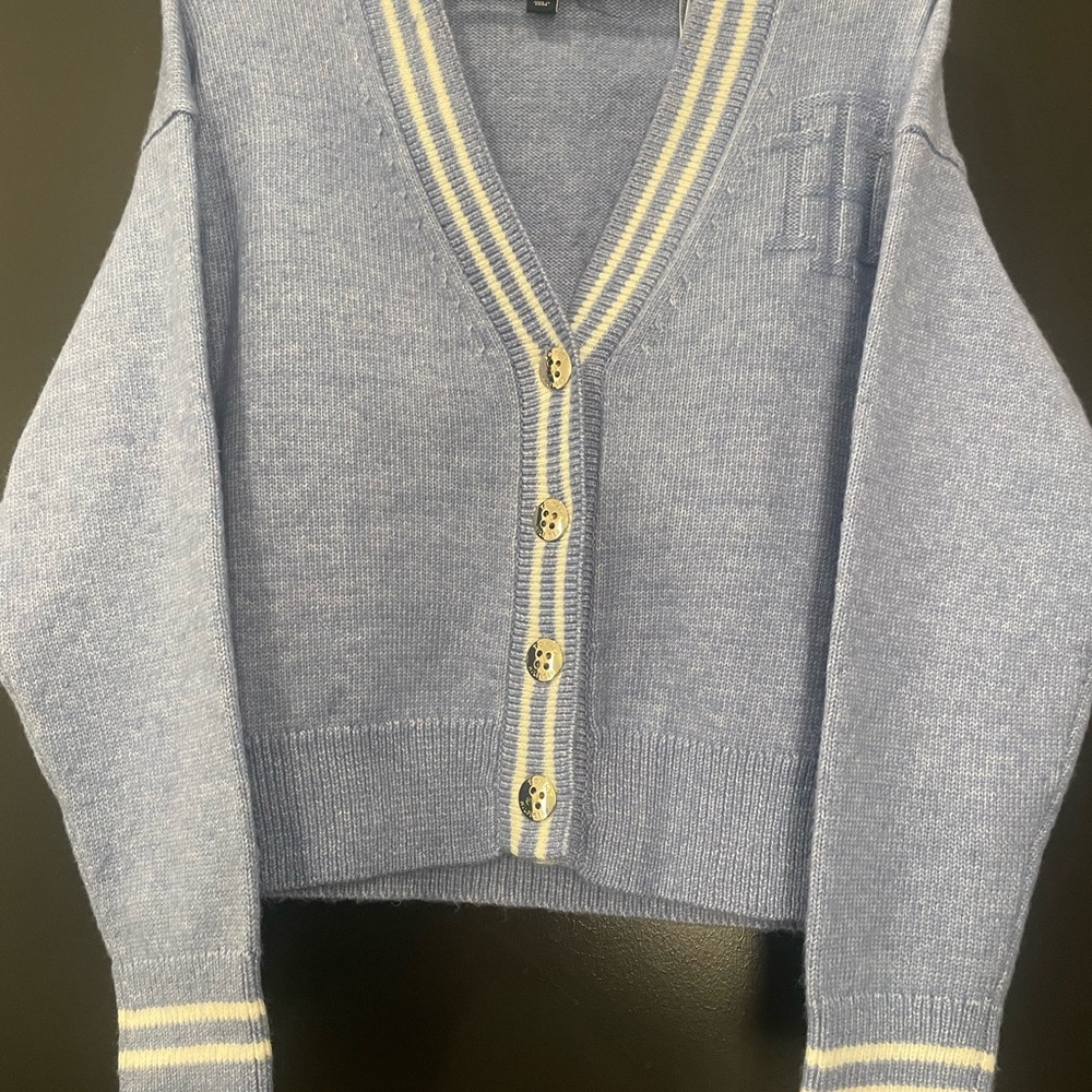 Tommy Hilfiger Blue Cardigan Sweater
